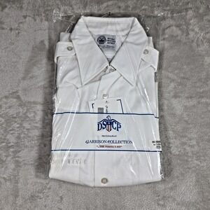 Garrison Collection Solid White Long Sleeve Army Dress Shirt Men's  16.5x30/31-C
